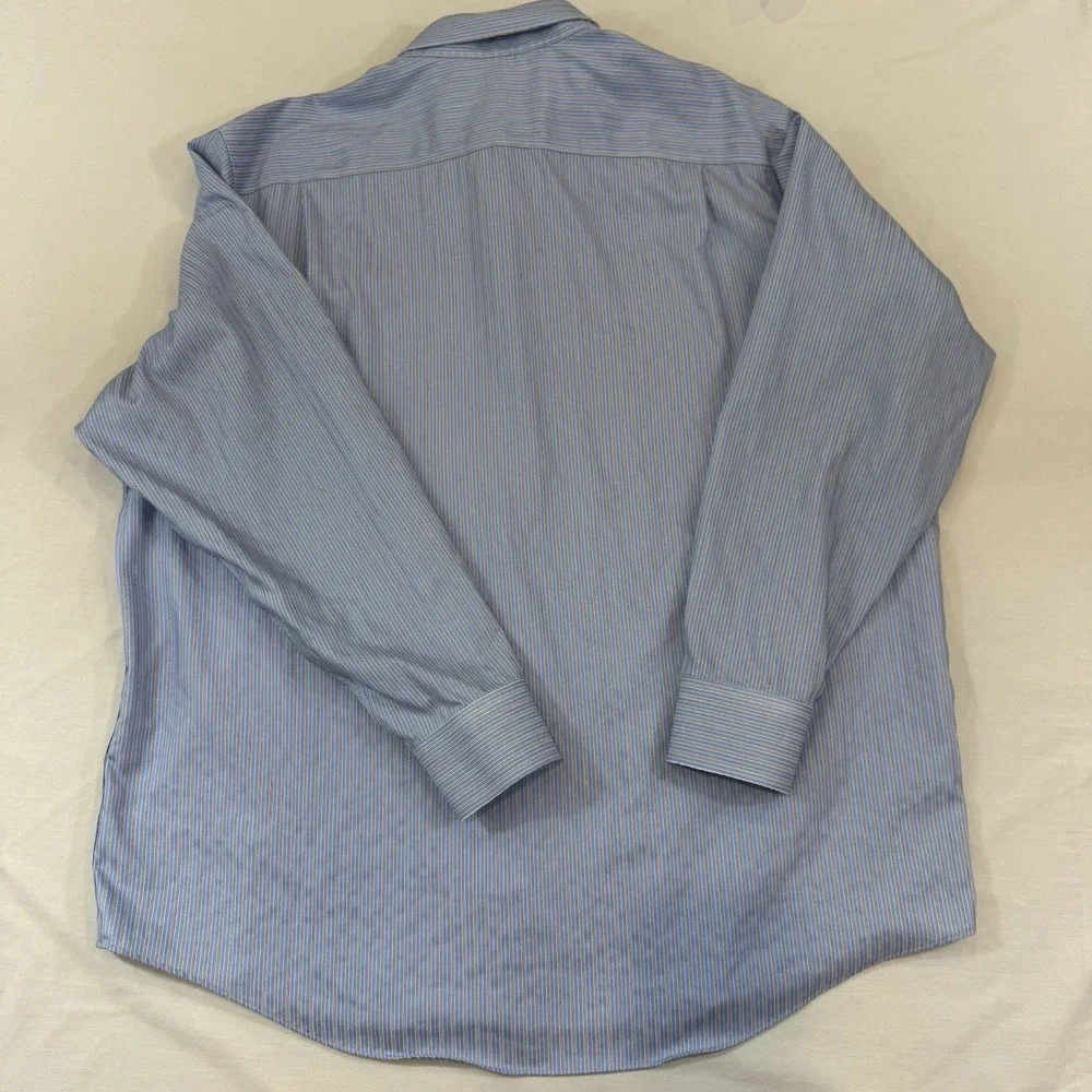 Banana Republic Dress Shirt Men  XXLarge  2XL Blue Button Down Striped